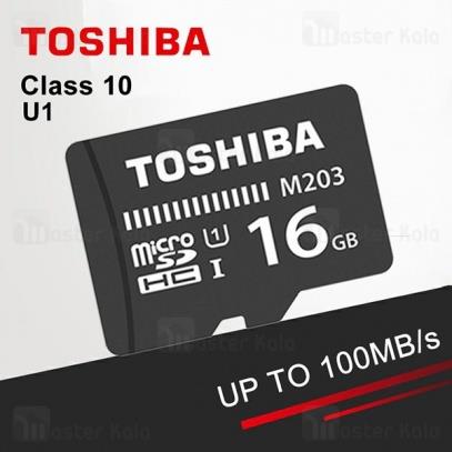 کارت حافظه microSDHC توشیبا مدل M203 کلاس 10 استاندارد UHS-I سرعت 100MBps ظرفیت 16 گیگابایت